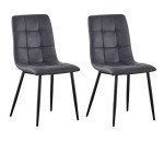 Set of 4 Faux Leather Dining Chairs