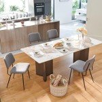 Stylish Grey Upholstered Dining Chairs, Set of 2