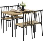 5-Piece Space-Saving Dining Table and Chairs Set