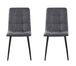 Set of 4 Faux Leather Dining Chairs