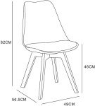 Set of 4 Stylish Retro Dining Chairs in White