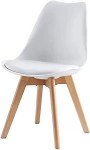 Set of 4 Stylish Retro Dining Chairs in White