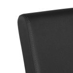 Set of 2 Black Faux Leather Dining Chairs
