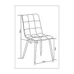 Set of 4 Faux Leather Dining Chairs