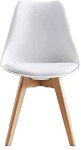 Set of 4 Stylish Retro Dining Chairs in White