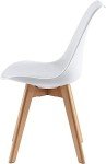 Set of 4 Stylish Retro Dining Chairs in White