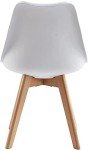 Set of 4 Stylish Retro Dining Chairs in White