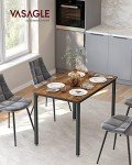 VASAGLE Rustic Dining Table for 4 People