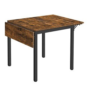 VASAGLE Extendable Folding Dining Table for Small Spaces