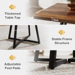 Rustic Brown Industrial Dining Table for 4