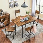 VASAGLE Extendable Folding Dining Table for Small Spaces