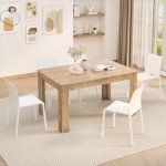 Mobili Fiver Easy Extendable Dining Table, Oak