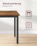 VASAGLE Rustic Dining Table for 4 People