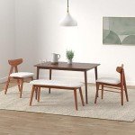 Zinus Jen Espresso Brown Wooden Dining Table 47