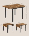 VASAGLE Extendable Folding Dining Table for Small Spaces