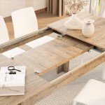 Mobili Fiver Easy Extendable Dining Table, Oak