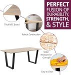Dudley Large Light Oak Dining Table for 4-6
