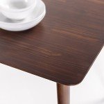 Zinus Jen Espresso Brown Wooden Dining Table 47