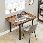 VASAGLE Extendable Folding Dining Table for Small Spaces