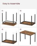 VASAGLE Rustic Dining Table for 4 People