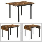 VASAGLE Extendable Folding Dining Table for Small Spaces