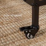 Compact Folding Drop Leaf Dining Table with Wheels