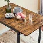 VASAGLE Extendable Folding Dining Table for Small Spaces