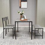 Modern 4-Piece Dining Table and Chairs Set