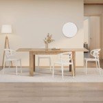 Mobili Fiver Easy Extendable Dining Table, Oak