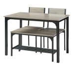 Compact 4-Seater Wooden Dining Table Set