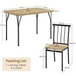 5-Piece Space-Saving Dining Table and Chairs Set