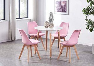 Round Dining Table Set for 4 - Modern Style