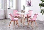 Round Dining Table Set for 4 - Modern Style