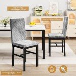4-Piece Faux Marble Dining Table & Velvet Chairs Set