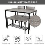 Modern 4-Piece Dining Table and Chairs Set