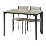 Compact 4-Seater Wooden Dining Table Set