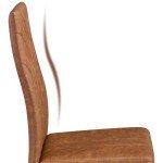 Set of 4 Modern Faux Leather Dining Chairs