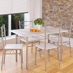 5-Piece Modern Dining Table and Chair Set