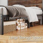 Queen Bed Frame with Headboard & Under Bed Storage