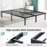 Sturdy Metal Queen Bed Frame with Storage