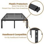 Queen Size Metal Bed Frame - No Box Spring Needed