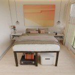 Queen Size Metal Bed Frame - No Box Spring Needed