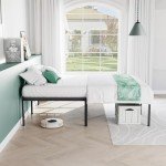 Sturdy Metal Queen Bed Frame with Storage