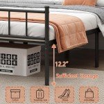 Queen Metal Platform Bed Frame with Storage