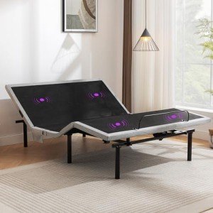 Queen Adjustable Bed Frame with Massage & Remote