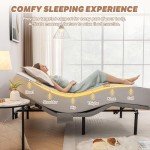 Queen Adjustable Bed Frame with Massage & Remote
