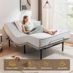 Queen Adjustable Bed Frame with Massage & Remote