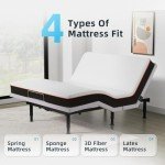 Queen Adjustable Bed Base with Massage & USB Ports