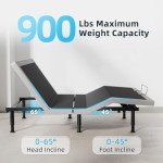 Queen Adjustable Bed Base with Massage & USB Ports