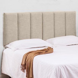 Adjustable Foldable Linen Headboard for Queen/Full Beds